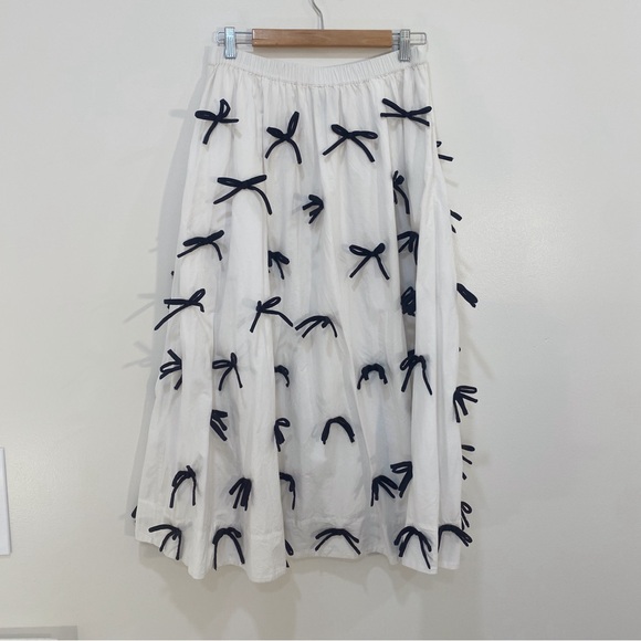 Anthropologie Maeve 3D Bow Midi Skirt - Picture 9 of 13